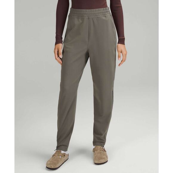 Lululemon Everlux High-Rise Zip-Leg Track Pant Size 6 Grey Sage Green Jogger - Picture 1 of 10